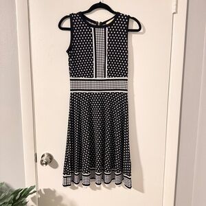 Michael Kors XS Black and White Polka Dot Dress